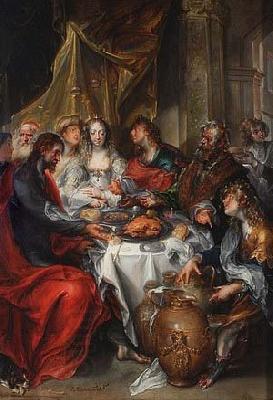 Simon de Vos The Wedding at Cana. oil painting picture